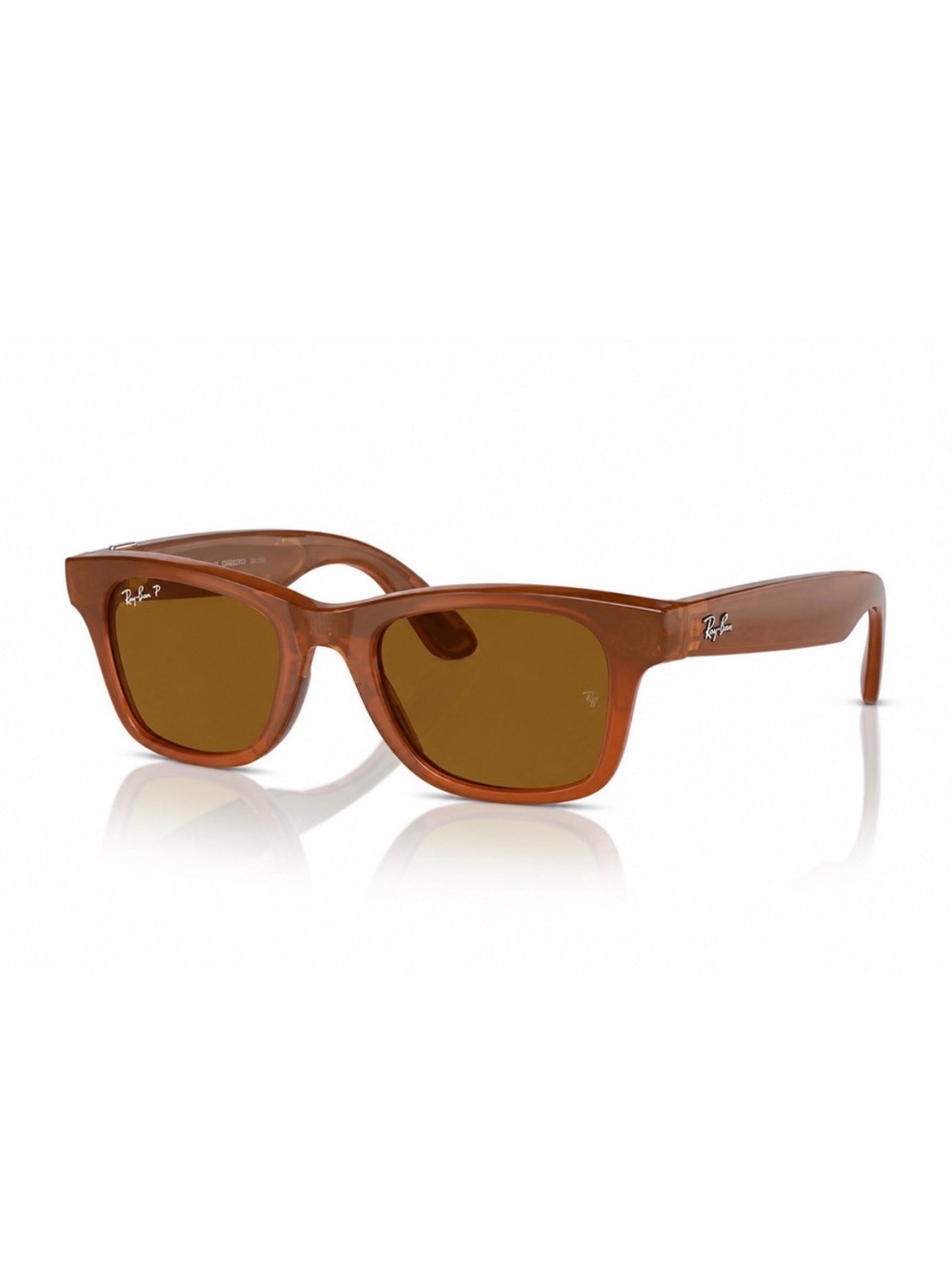 Ray-Ban Meta Wayfarer RW4008 Caramel Polarized Smart Sunglasses 53mm